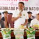 Bupati Sidrap Syaharuddin Alrif menyampaikan sambutan pada panen raya IP300 bersama petani di Kecamatan Maritengngae sebagai dukungan swasembada pangan nasional.