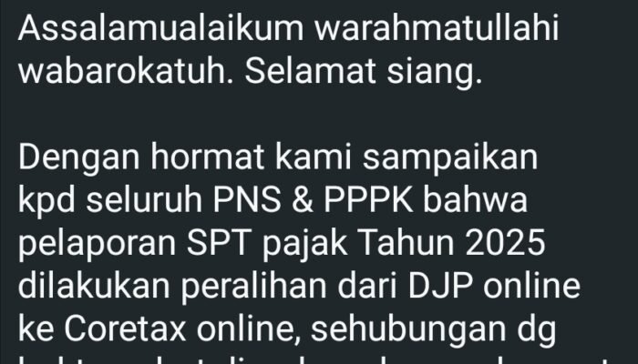 Pesan WhatsApp Wajibkan Aktivasi Coretax, ASN Padati Kantor Pajak Gowa