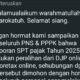 Tangkapan layar pesan WhatsApp berisi imbauan kepada PNS dan PPPK di Kabupaten Gowa untuk melakukan aktivasi akun Coretax terkait peralihan pelaporan SPT Pajak Tahun 2025 dari DJP Online ke Coretax.