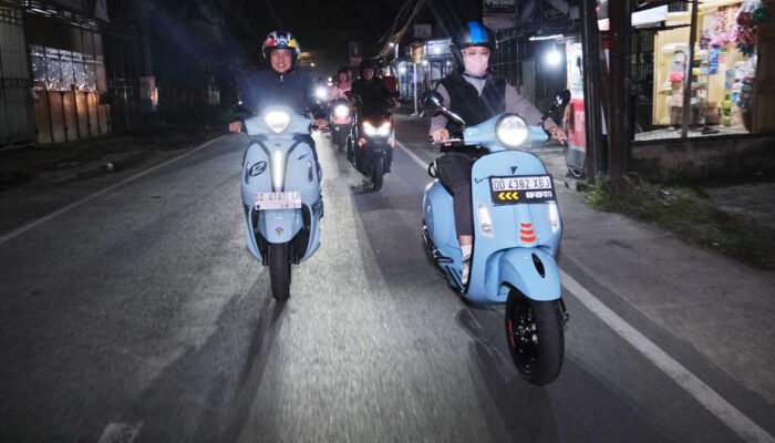 Sambut Tahun Baru, Bupati Sitti Husniah Talenrang Pimpin Patroli Malam di Gowa