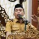 Bupati Sidrap Syaharuddin Alrif saat menyampaikan sambutan pada peringatan Isra Mi’raj 1447 H di Masjid Raudatul Jannah, Kecamatan Dua Pitue