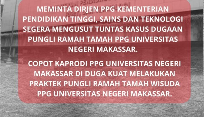 Serdik Tak Jelas hingga Dugaan Pungli, PPG UNM Tuai Protes Mahasiswa