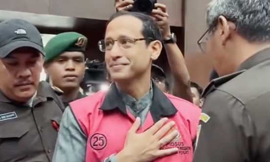 Nadiem Anwar Makarim jalani sidang kasus dugaan korupsi digitalisasi pendidikan di Pengadilan Tipikor Jakarta Pusat.