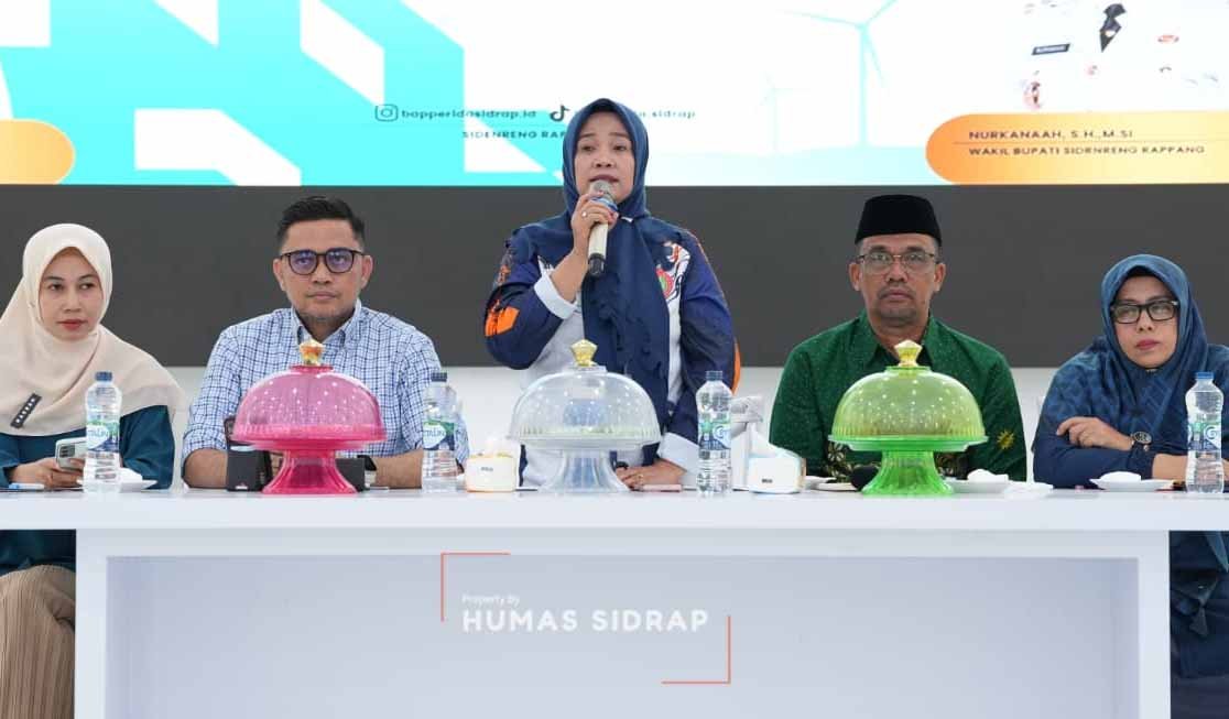 wabup sidrap nurkanaah pimpin rakor stunting target terbaik sulsel