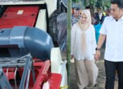 Wabup Gowa Serahkan Dua Combine Harvester ke Kelompok Tani