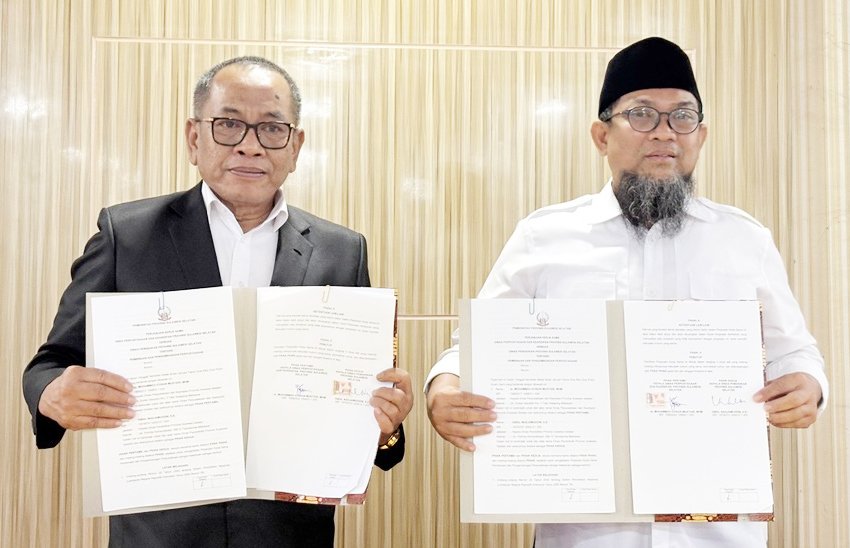 penandatanganan pks dispusarsip sulsel dan dinas pendidikan sulsel tentang literasi perpustakaan