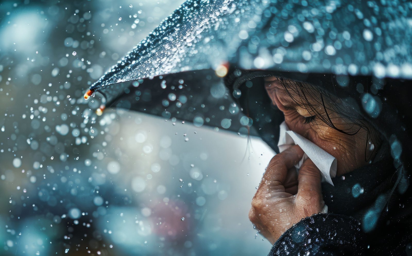 sakit dan keadaan cuaca hujan