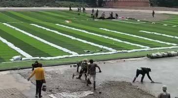 progres pembangunan stadion turatea jeneponto memasuki tahap akhir