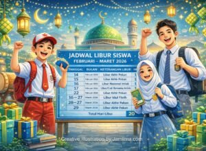 jadwal libur sekolah ramadan dan idulfitri 2026 sd smp sma total 20 hari februari maret