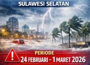 BMKG Keluarkan Peringatan Dini Cuaca Ekstrem Sulsel Sepekan