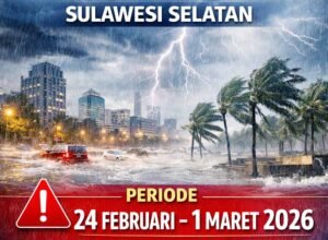bbmkg wilayah iv merilis peringatan dini cuaca ekstrem sulawesi selatan