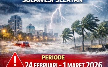 BMKG Keluarkan Peringatan Dini Cuaca Ekstrem Sulsel Sepekan