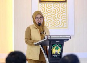 bupati gowa sitti husniah talenrang membuka musrenbang pemuda di baruga tinggimae gowa