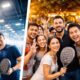 sejumlah orang bermain padel di lapangan indoor dan outdoor di Indonesia