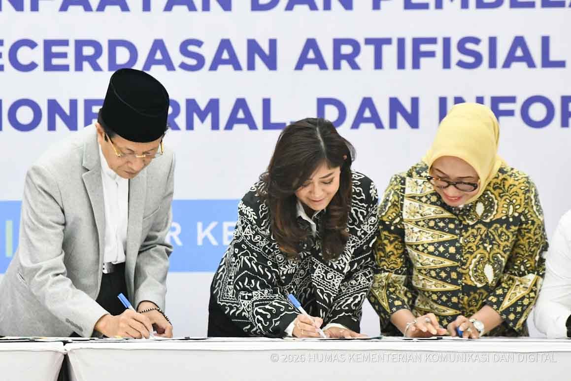 menteri menandatangani skb ai pendidikan di jakarta