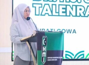 bupati gowa sitti husniah talenrang melantik pengurus hmi dan kohati gowa raya di baruga tinggimae rumah jabatan bupati gowa