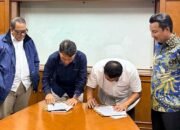 bupati luwu utara andi abdullah rahim menghadiri penandatanganan mou krakatau niaga dan akpsi di jakarta