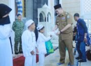 bupati pangkep muhammad yusran lalogau menghadiri yatim ramadan fest bersama anak yatim di masjid hj bau yulianti pangkep