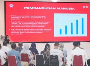 bupati gowa sitti husniah talenrang menghadiri fgd kemiskinan ekstrem di baruga tinggimae