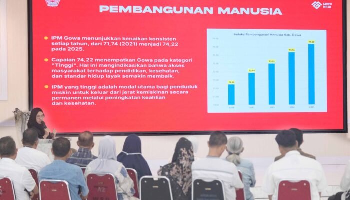 bupati gowa sitti husniah talenrang menghadiri fgd kemiskinan ekstrem di baruga tinggimae