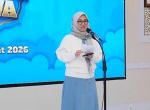 bupati gowa sitti husniah talenrang menghadiri dialog kepemudaan bersama pemuda di baruga tinggimae gowa