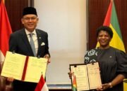 wakil menteri luar negeri ri arrmanatha nasir bertemu menteri luar negeri sao tome ilza amado vaz di ktt oacps guinea khatulistiwa