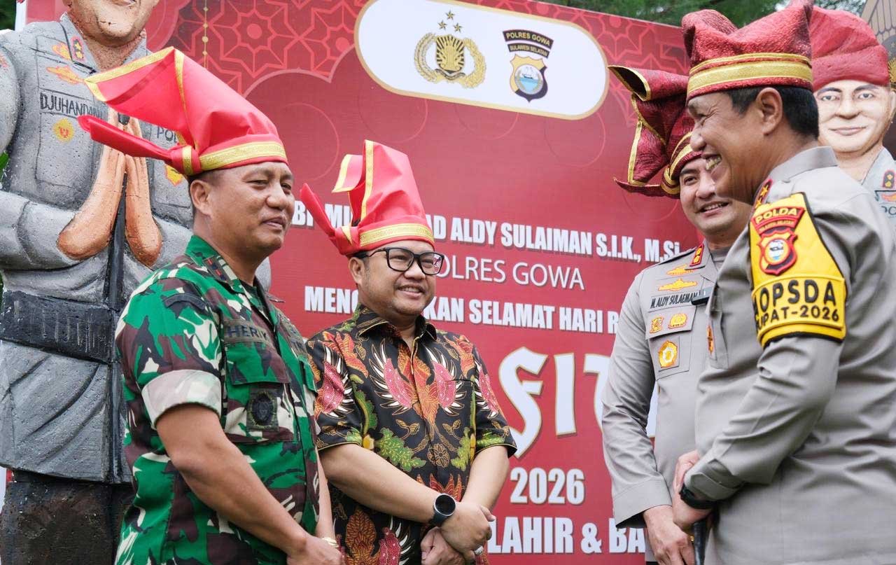 wakil bupati gowa memantau arus mudik bersama forkopimda di gowa
