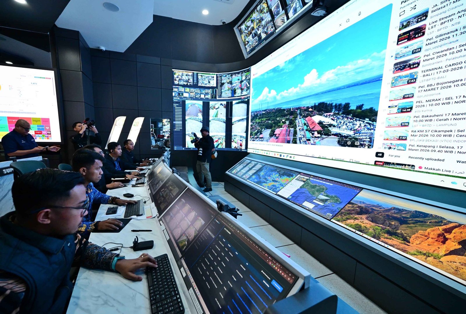 menteri perhubungan dudy purwagandhi memantau sistem mudik di jakarta