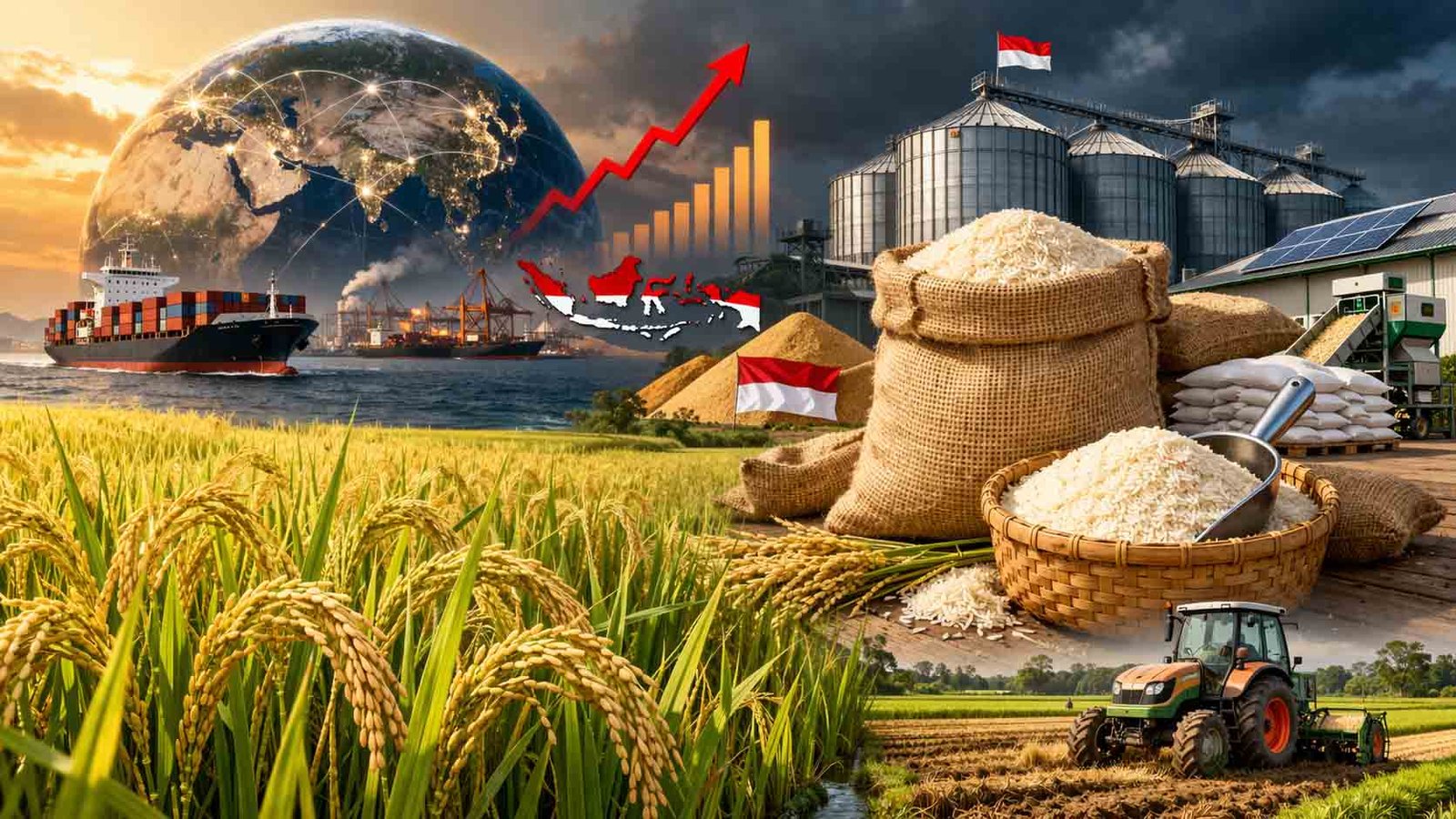 pemerintah indonesia memperkuat produksi cadangan beras dan modernisasi pertanian menghadapi krisis pangan global