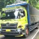 petugas kepolisian memeriksa truk logistik di jalur transportasi menjelang arus mudik lebaran di indonesia