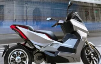 motor listrik byd scorpio x1 desain maxi scooter futuristik
