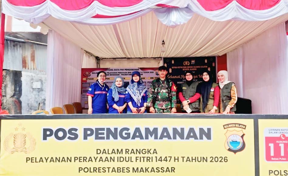 tim kesehatan dinas kesehatan sulawesi selatan bersiaga di pos pengamanan operasi ketupat 2026 makassar untuk pelayanan medis pemudik