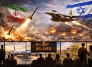 ilustrasi konflik iran israel berdampak pada penutupan ruang udara dan penundaan penerbangan bali