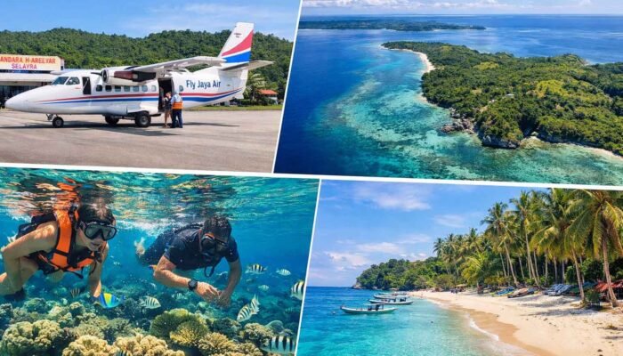maskapai fly jaya air melayani penumpang pesawat rute makassar–selayar di bandara aroepala selayar