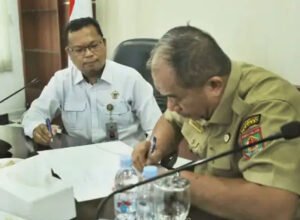bupati asahan terima kunjungan bpk sumut di kantor bupati