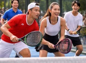 artis indonesia bermain padel dalam tren olahraga selebriti