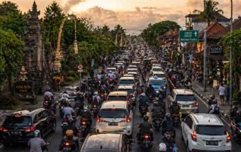 kemacetan parah di ubud bali kendaraan padat wisata 2026