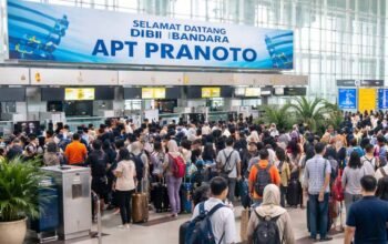 ARUS MUDIK — Bandara APT Pranoto Samarinda melayani puluhan ribu penumpang selama Lebaran 2026 dengan tren peningkatan signifikan. (foto/ist)