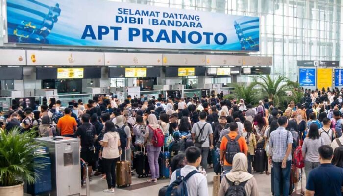 Bandara APT Pranoto Layani 45 Ribu Penumpang, Naik 9 Persen saat Lebaran 2026