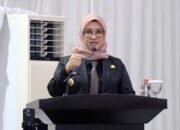 bupati gowa sitti husniah talenrang saat pelantikan ketua dprd gowa