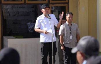 wakil gubernur maluku utara sarbin sehe memimpin apel ppihd 2026 di asrama haji ternate