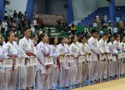 karateka mengikuti kejuaraan karate pangdam kalselteng 2026