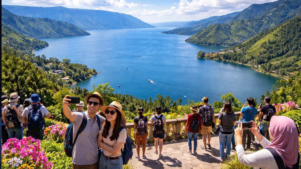 kunjungan wisatawan di danau toba sumatera utara