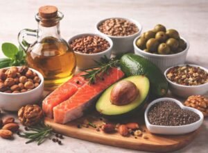 ilustrasi sumber lemak sehat untuk kesehatan jantung
