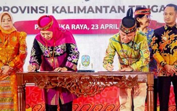 penandatanganan kerja sama misi dagang jatim kalteng 2026 di palangka raya
