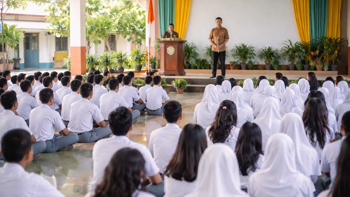siswa perpisahan di sekolah tanpa hotel