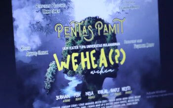 poster pentas pamit teater yupa unmul wehea
