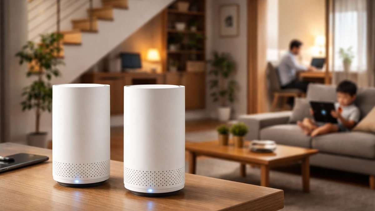 perangkat mesh wifi telkomsel untuk memperluas sinyal internet di rumah bertingkat