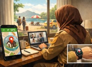 ilustrasi pegawai asn bekerja dari rumah dipantau gps di indonesia