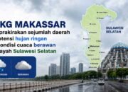 Prakiraan Cuaca Sulsel 31 Mei 2026, Sejumlah Daerah Berpotensi Hujan Ringan
